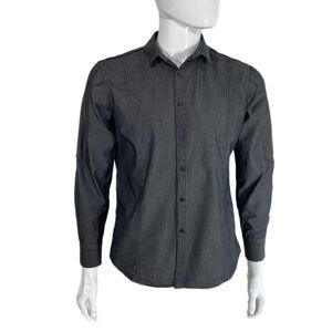 INC International Concepts Gray Shoulder Strap Button Down